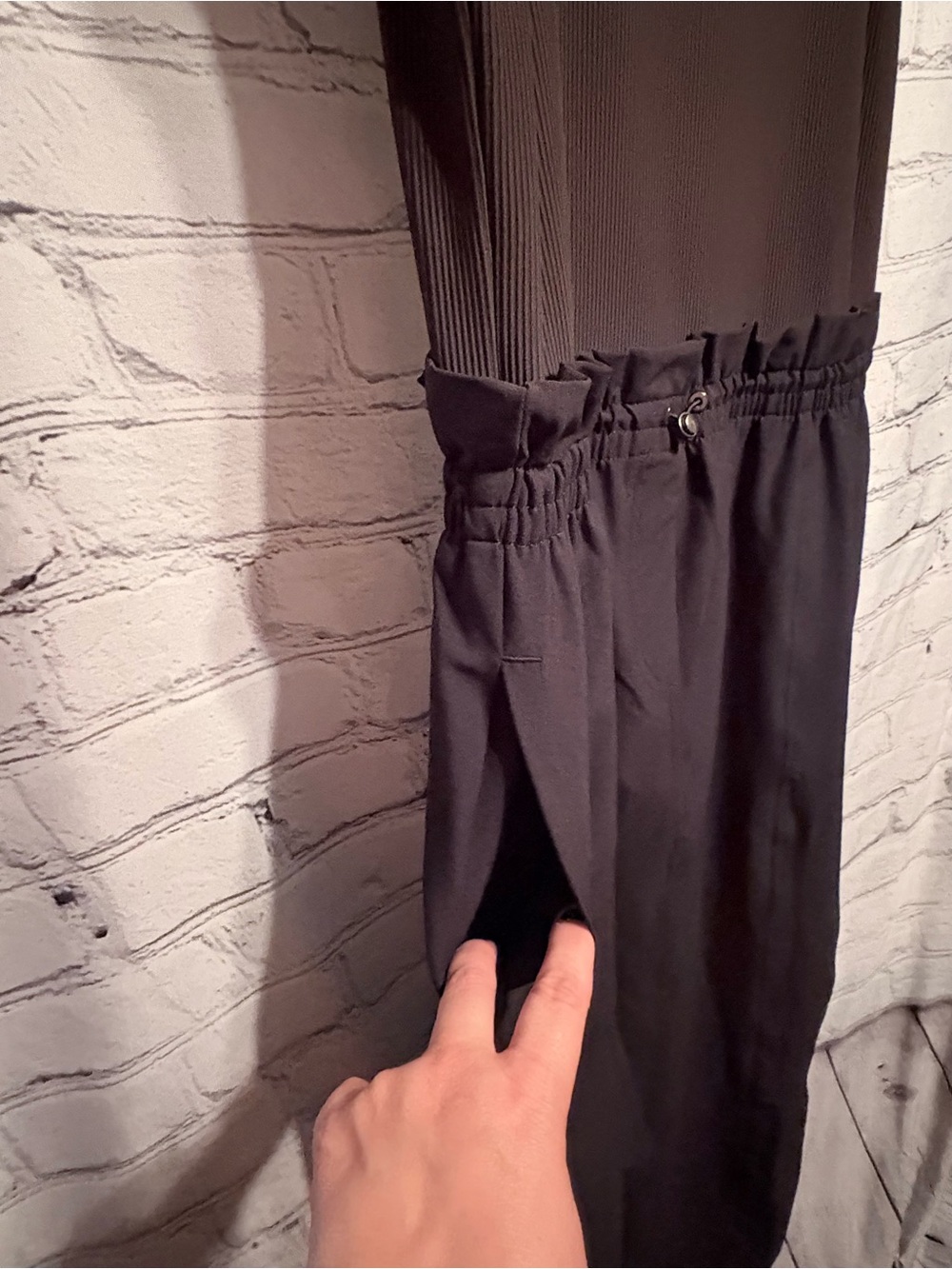 Spanx Out Of Office Sleeveless Maxi Dress Mixed Media Utility Ribbed Pockets S/M - Picture 6 of 16